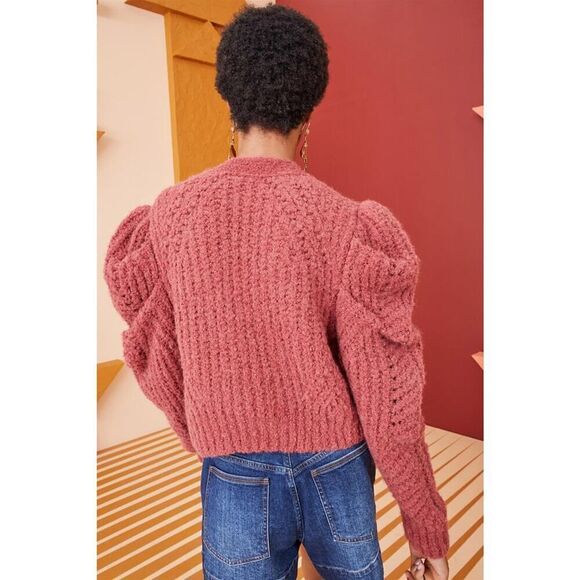 ULLA JOHNSON ODETTE CARDIGAN ROSEWOOD L - Picture 4 of 8